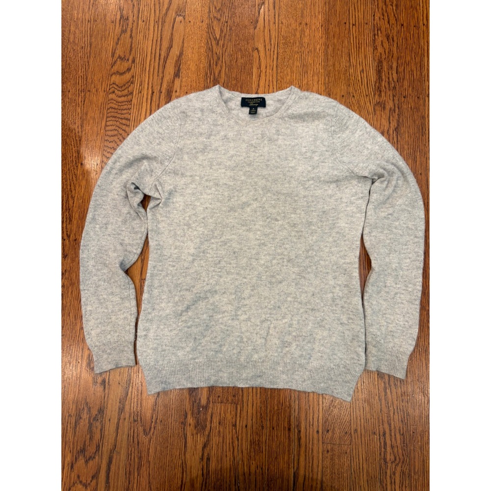 Charter Club Luxury Cashmere Sweater Womens Medium Gray Crew Neck Pullover